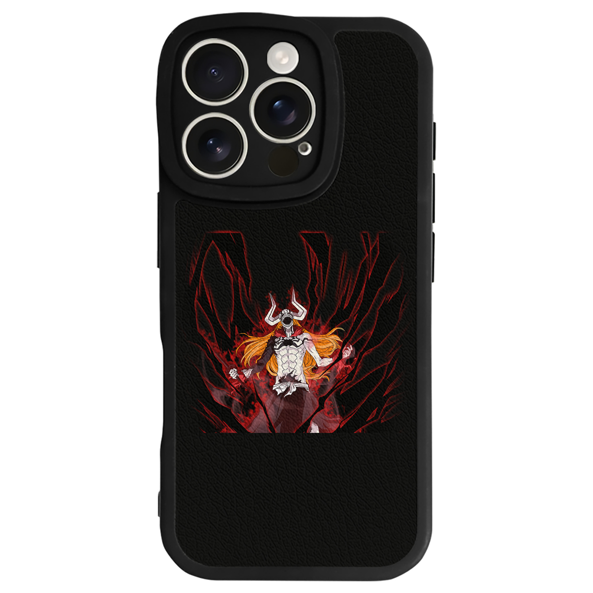 ブリーチ 黒崎一護（くろさき いちご）BLEACH Kurosaki Ichigo 【iPhone 16シリーズ対応】シリコンスマホケース（レザー調） 材質：シリコン